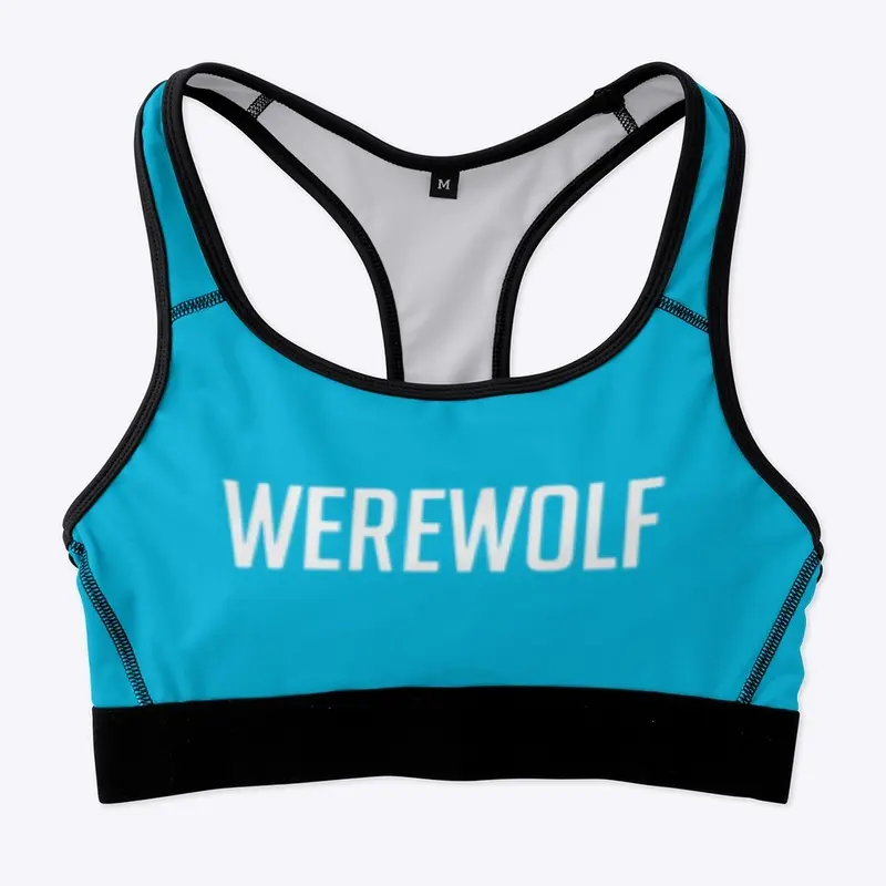 White Letter Logo Sports Bra