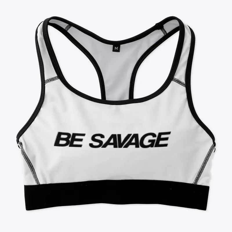 Werewolf Be Savage Dark Logo Sports Bra